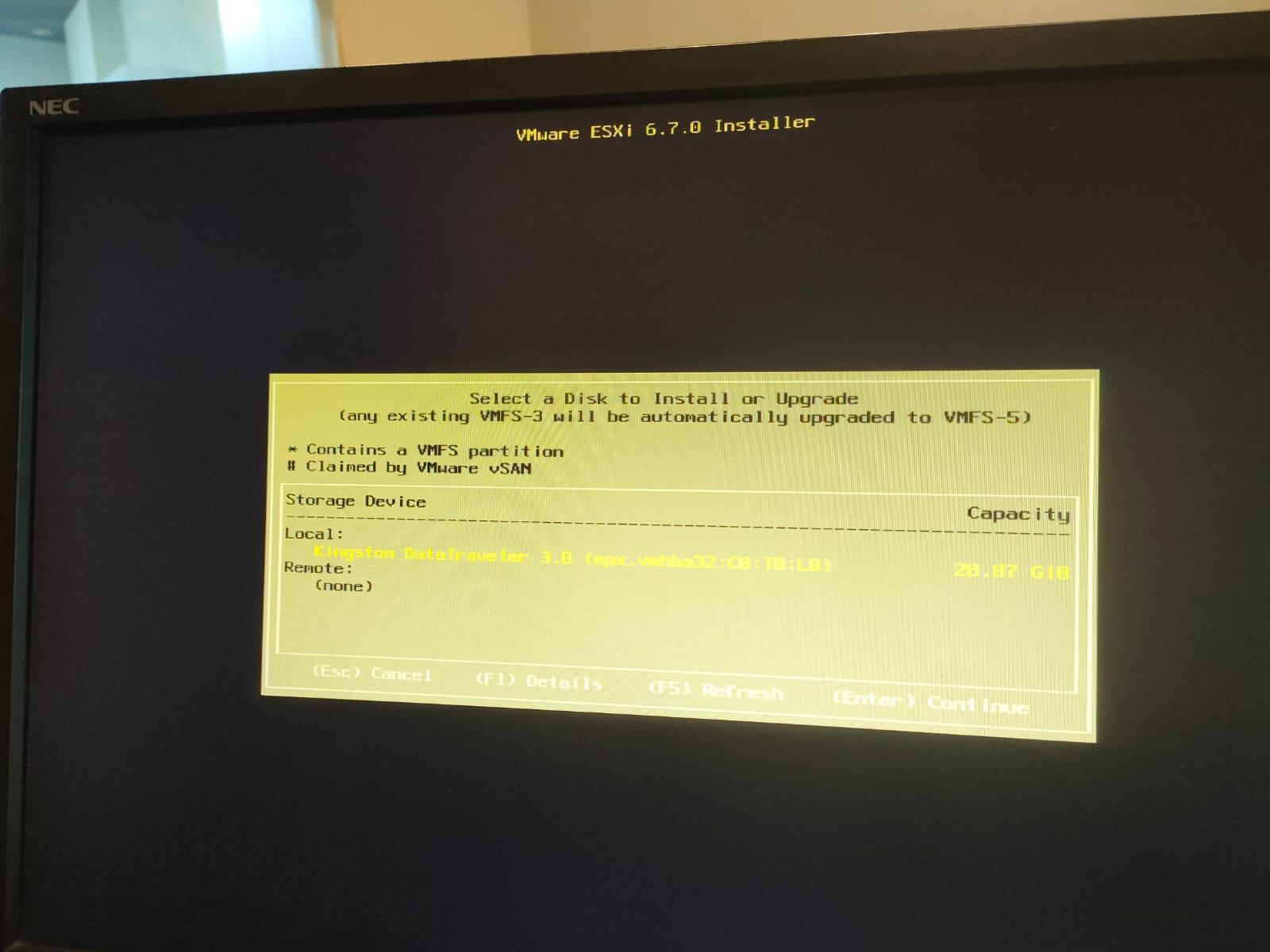 Only bootable USB is there but no Virtual Drive (RAID 5)